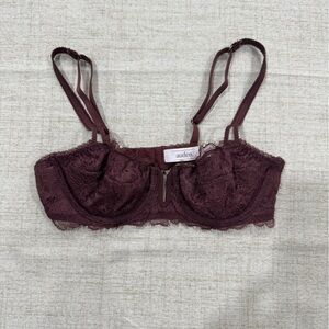Auden Lace Bralette in Deep Plum 35A underwire